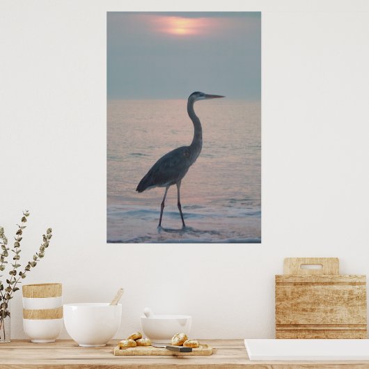 Poster Heron Beachcombing (Cuisine)