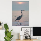 Poster Heron Beachcombing (Bureau à domicile)