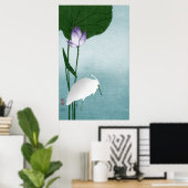 Poster Héron blanc et lotus (Hasu ni shirasagi) (Bureau à domicile)