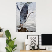 Poster Héron bleu (Bureau à domicile)