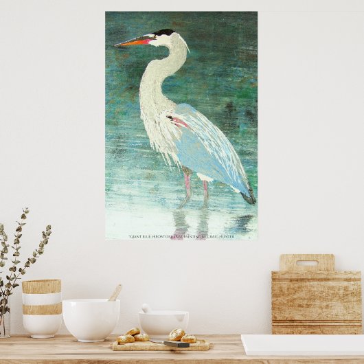 Poster héron bleu géant (Cuisine)