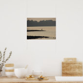 Poster Héron bleu sur le Mississippi au coucher du soleil (Cuisine)