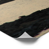 Poster Héron bleu sur le Mississippi au coucher du soleil (Coin)