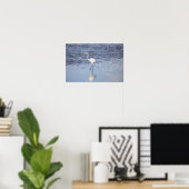 Poster Heron dans l'affiche de l'eau (Bureau à domicile)