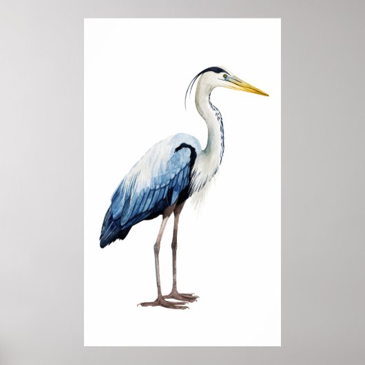Poster Héron d'oiseau de mer II personnalisé (Devant)