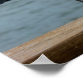 Poster héron gris sur la jetée (Coin)