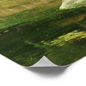 Poster Heron gris sur une rivière à Warkworth Northumberl (Coin)