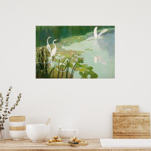 Poster Hérons en été par Newell Convers Wyeth (Cuisine)