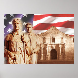 Poster Héros d'Alamo, San Antonio, le Texas