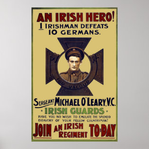 Poster Héros de la Garde irlandaise WW I