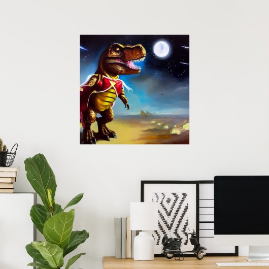 Poster Héros de l'opéra spatial T Rex (Bureau à domicile)