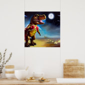 Poster Héros de l'opéra spatial T Rex (Cuisine)