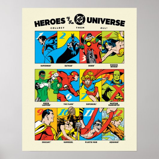 Poster Héros de l'univers DC™ (Devant)