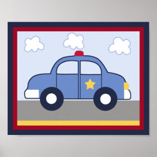Poster Héros de véhicule de police/voiture de police Im