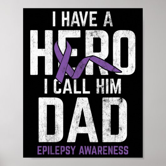 Poster Héros Papa Epilepsy Sensibilisation Epilepsie Pati (Devant)