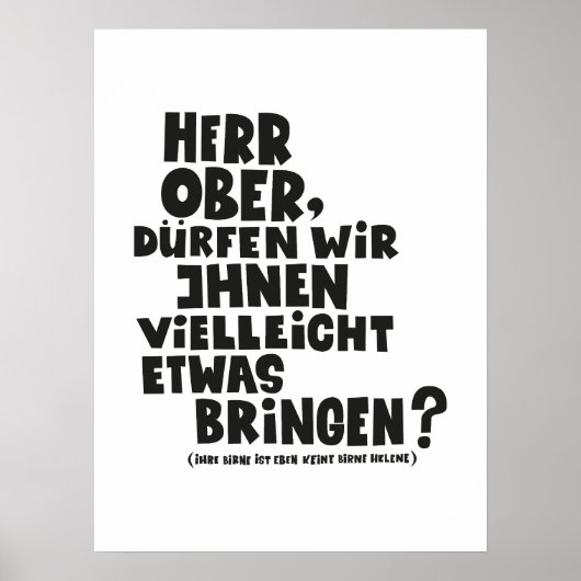 Poster Herr Ober - Pappa Ante Portas - Loriot Herr Ober (Devant)
