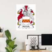 Poster Herrick Family Crest (Bureau à domicile)