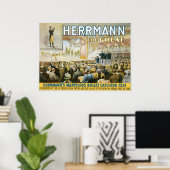 Poster Herrmann Le Grand ~ Vintage Bullet Catching Act (Bureau à domicile)