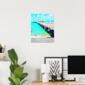 Poster Hervey Bay Queensland Australie voyage millésime d (Bureau à domicile)