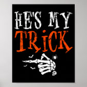 Poster He's My Trick Halloween Matching Couple Funny Girl (Devant)