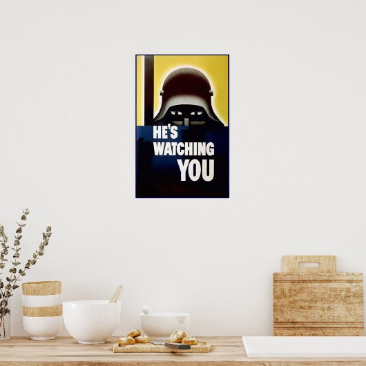 Poster He's Watching You (Cuisine)