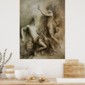 Poster Hésitation et Muse Symbolist Art par Gustave Morea (Cuisine)