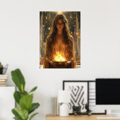 Poster Hestia, déesse du foyer - Gardienne (Bureau à domicile)