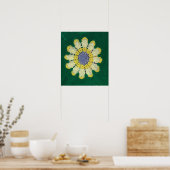 Poster - het Patroon van Crochet - Daisy (Keuken)