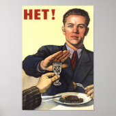 Poster HET - Propagande soviétique anti-alcool - 1954 (Devant)