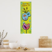 Poster - Het regent bloemen - Buellton.Art (Keuken)