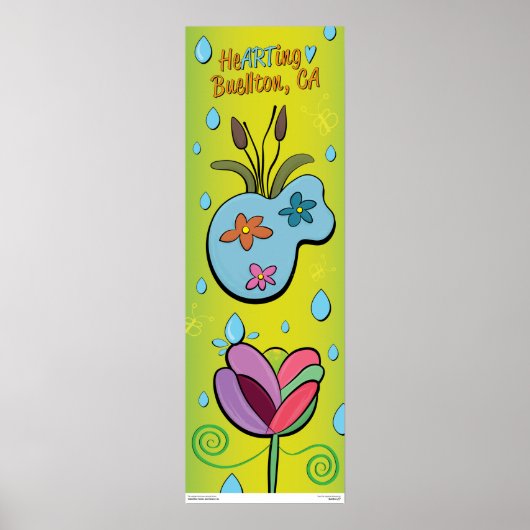 Poster - Het regent bloemen - Buellton.Art (Voorkant)