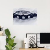 Poster heure bleue pastel (Bureau à domicile)
