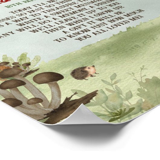 Poster Heure Capsule Forest Fairy First Magic One Birthda (Coin)