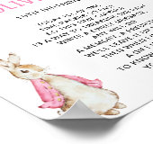 Poster Heure Capsule Peter lapin rose Anniversaire (Coin)
