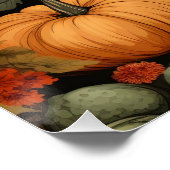 Poster Heure citrouille, couleurs de l'automne, (Coin)
