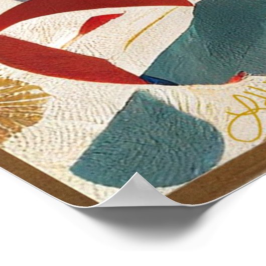 Poster Heure Cocktail Mi-Siècle - Nouvel An (Coin)