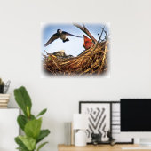 Poster Heure d'alimentation du nid de l'hirondelle d'arbr (Bureau à domicile)