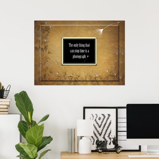 Poster Heure d'arrêt (Bureau à domicile)