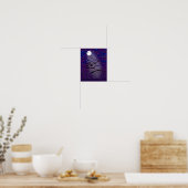 Poster Heure de gestation avec pleine lune blanche et cha (Cuisine)