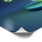 Poster Heure de la fête Neon Green (Coin)