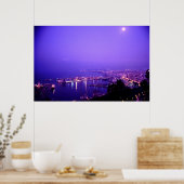 Poster Heure de la nuit, Malaga, Espagne (Cuisine)