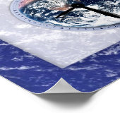 Poster Heure de la Terre avec horloges (Coin)