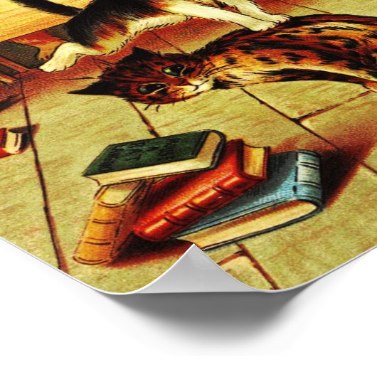 Poster Heure de l'école Chats Louis Wain (Coin)