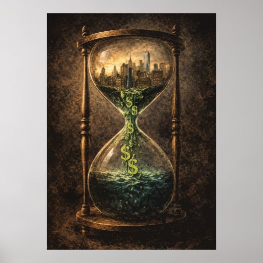 Poster Heure de liquidité du marché Verre à sable Jour de (Devant)