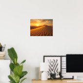 Poster Heure dorée Photographie du coucher de soleil sur (Bureau à domicile)