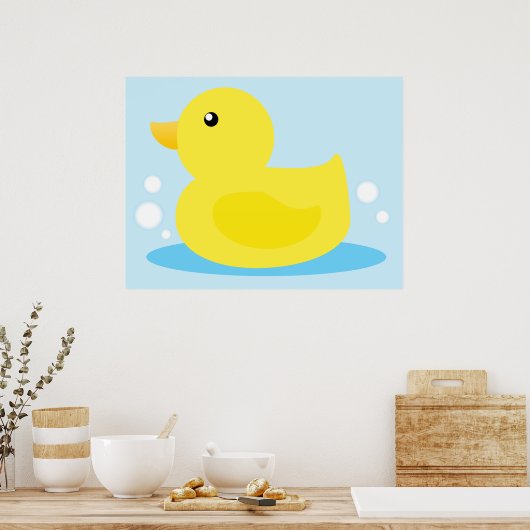 Poster Heure du bain Canard jaune (Cuisine)