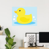 Poster Heure du bain Canard jaune (Bureau à domicile)