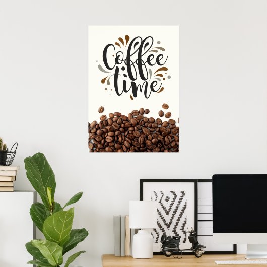 Poster Heure du café (Bureau à domicile)