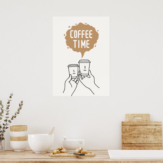 Poster Heure du café (Cuisine)