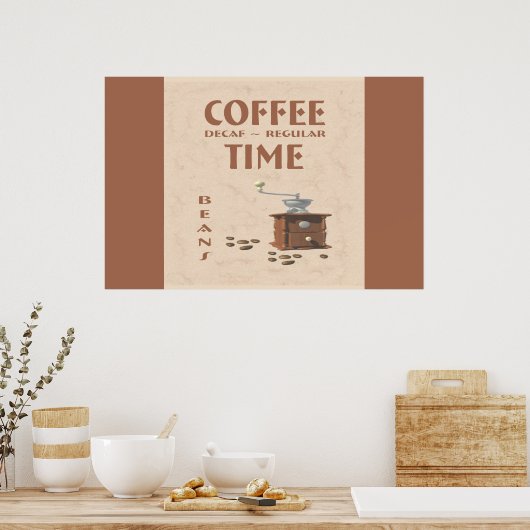 Poster Heure du café (Cuisine)